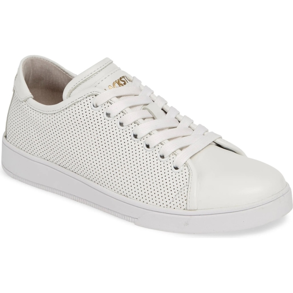 BLACKSTONE RL72 Perforated White Leather Low Top Fashion Sneakers Loafers 37